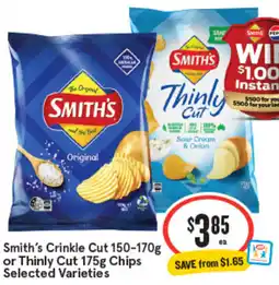 IGA Smith's Crinkle Cut or Thinly CutCut Chips Selected Varieties offer