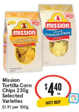 IGA Mission Tortilla Corn Chips Selected Varieties offer