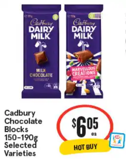 IGA Cadbury Chocolate Blocks Selected Varieties offer