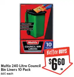 IGA Multix Council Bin Liners offer