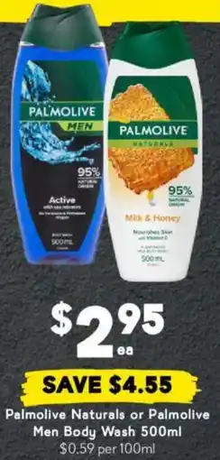 Drakes Palmolive Naturals or Palmolive Men Body Wash offer