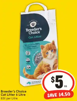 IGA Breeder's Choice Cat Litter offer