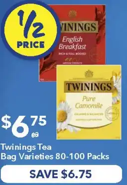 Ritchies Twinings Tea Bag Varieties offer