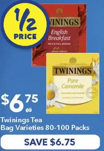Ritchies Twinings Tea Bag Varieties offer