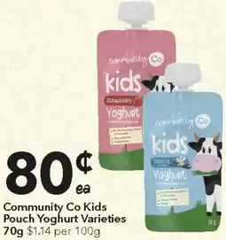 Ritchies Community Co Kids Pouch Yoghurt Varieties offer
