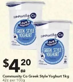 Ritchies Community Co Greek Style Yoghurt offer