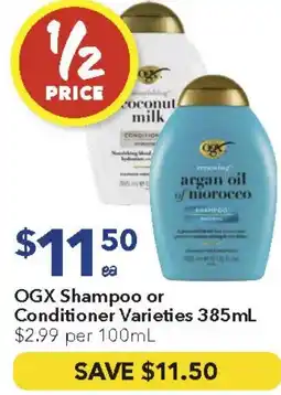 Ritchies OGX Shampoo or Conditioner Varieties offer