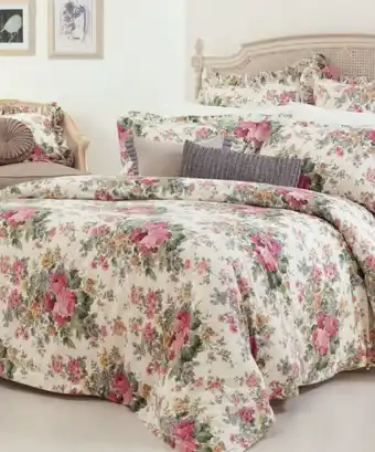 50% off Gainsborough Rosewood Flannelette Quilt Cover Set