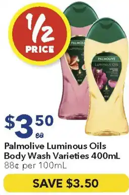 Ritchies Palmolive Luminous Oils Body Wash Varieties offer