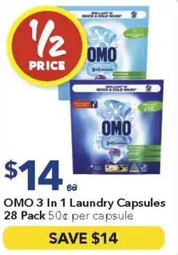 Ritchies OMO 3 In 1 Laundry Capsules offer