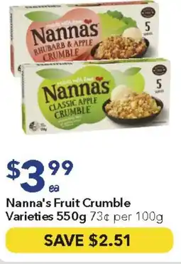 Ritchies Nanna's Fruit Crumble Varieties offer