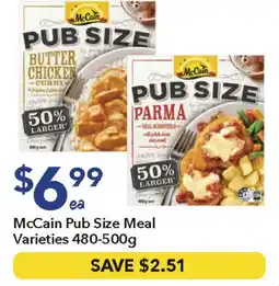 Ritchies McCain Pub Size Meal Varieties offer