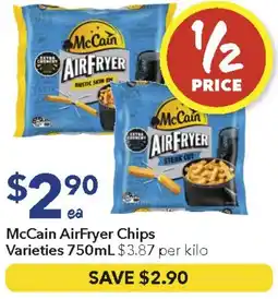 Ritchies McCain AirFryer Chips Varieties offer