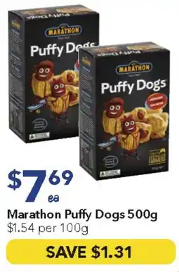 Ritchies Marathon Puffy Dogs offer