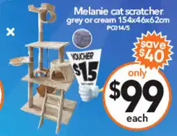 Cheap as Chips Melanie cat scratcher grey or cream offer