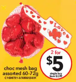 Cheap as Chips choc mesh bag assorted offer
