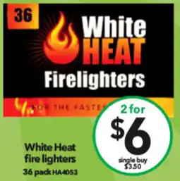 Cheap as Chips White Heat fire lighters offer