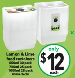 Cheap as Chips Lemon & Lime food containers offer
