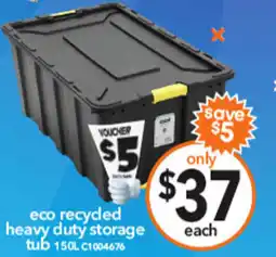 Cheap as Chips eco recycled heavy duty storage eco recycled heavy duty storage tub 150L C1004676 offer