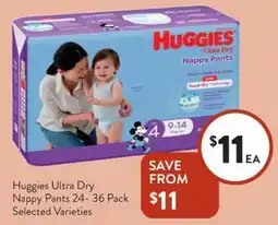 Foodworks Huggies Ultra Dry Nappy Pants offer