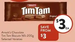 Foodworks Arnott's Chocolate Tim Tam Biscuits Selected Varieties offer