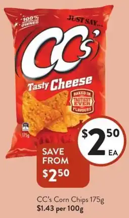 Foodworks CC's Corn Chips offer