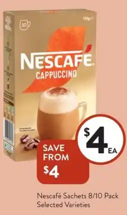 Foodworks Nescafé Sachets Selected Varieties offer