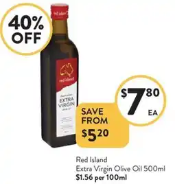 Foodworks Red Island Extra Virgin Olive Oil offer