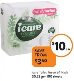 Foodworks icare Toilet Tissue offer