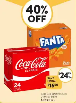 Foodworks Coca-Cola Soft Drink Cans offer