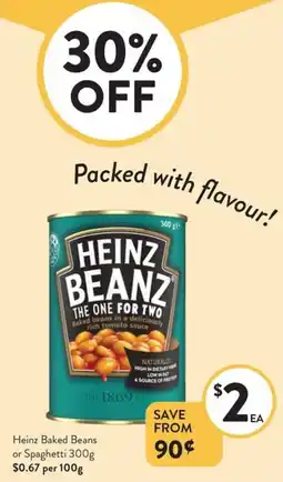 Foodworks Heinz Baked Beans or Spaghetti offer