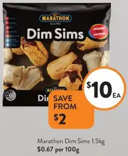 Foodworks Marathon Dim Sims offer