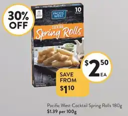 Foodworks Pacific West Cocktail Spring Rolls offer