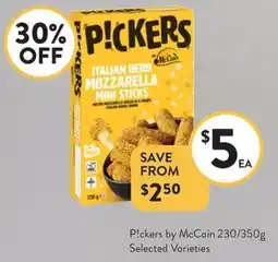 Foodworks Pickers by McCainPickers by McCain 230/350g Selected Varieties Selected Varieties offer
