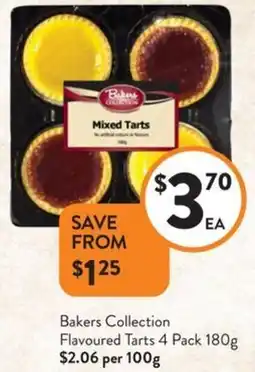 Foodworks Bakers Collection Flavoured Tarts 4 Pack offer
