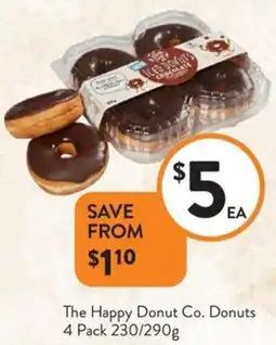 Foodworks The Happy Donut Co. Donuts 4 Pack 230/290g offer