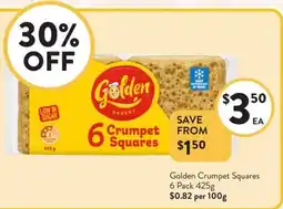 Foodworks Golden Crumpet Squares offer