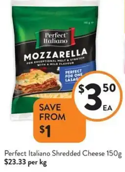 Foodworks Perfect Italiano Shredded Cheese offer