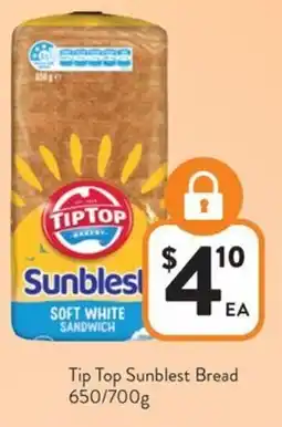 Foodworks Tip Top Sunblest Bread offer
