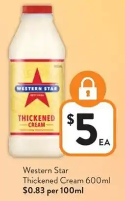 Foodworks Western Star Thickened Cream offer