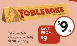 Toblerone Milk Chocolate Bar