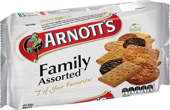 IGA Arnott&#039;s Family Assorted Biscuits 500g offer