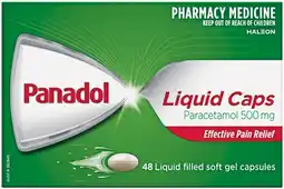 Pharmacy Best Buys Panadol Liquid Caps Paracetamol 500mg 48 Capsules offer