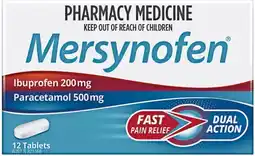 Pharmacist Advice Mersynofen 12 Tablets offer
