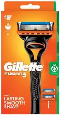 Amcal Pharmacies Gillette Fusion5 Razor Handle + 2 Cartridges offer