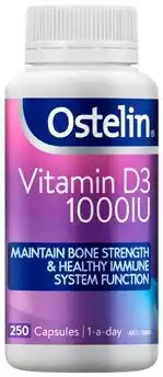 Amcal Pharmacies Ostelin Vitamin D3 1000IU 250 Capsules offer
