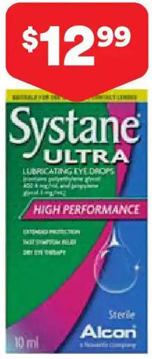Priceline Systane ultra lubricating eye drops offer