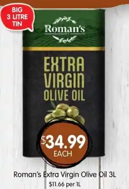 Spudshed Roman's Extra Virgin Olive offer