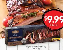 Spudshed Tulip pre-cooked pork ribs offer