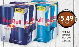 Red bull varieties